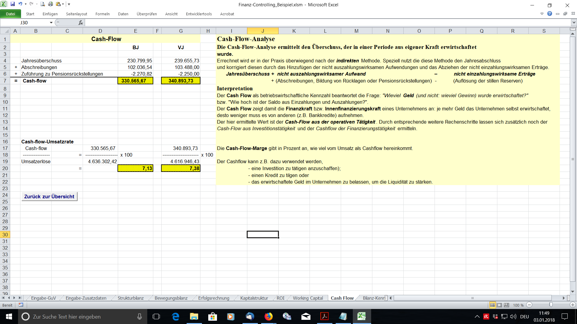 Excel Tool Finanz Controlling F R Kleine Und Mittlere Unternehmen